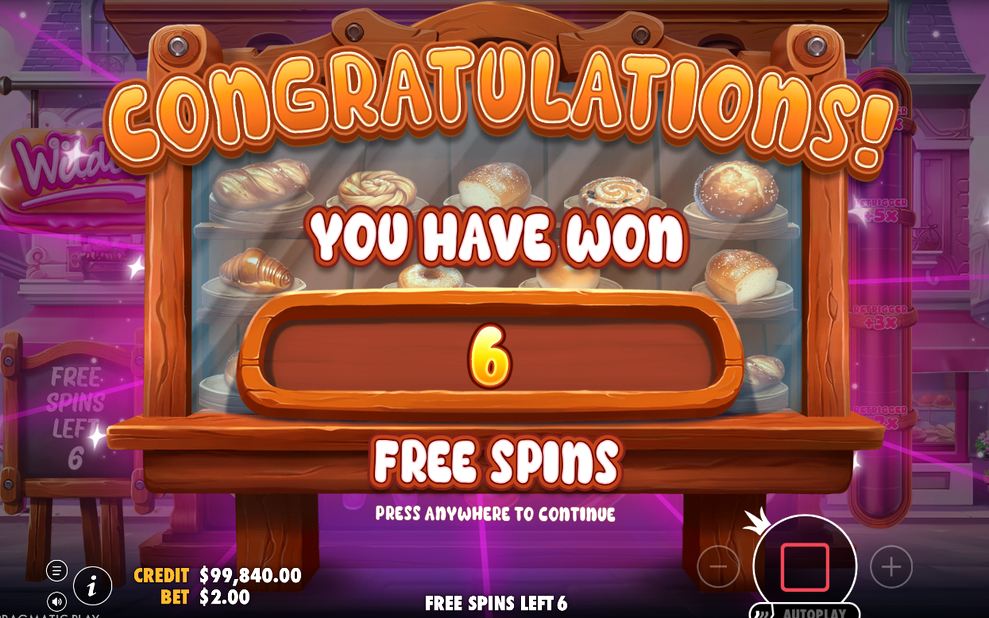 Free Spins round with Wilds held on the grid