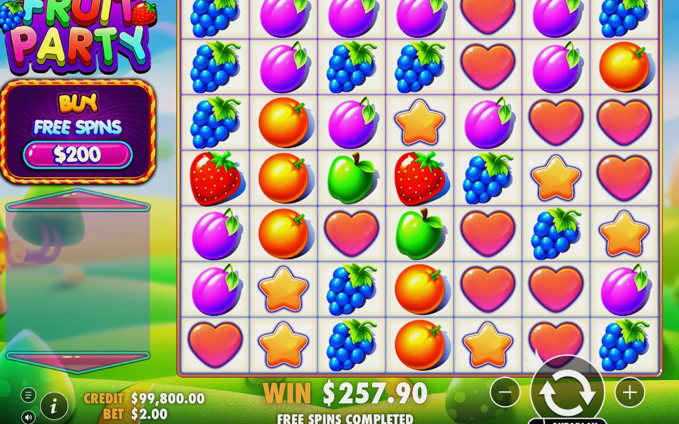 Win screen after a round, showing the total win