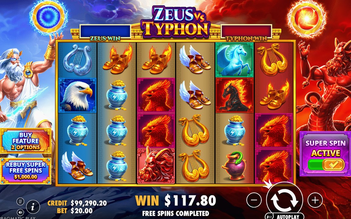 Base game on the 6x4 grid, Zeus and Typhon sides
