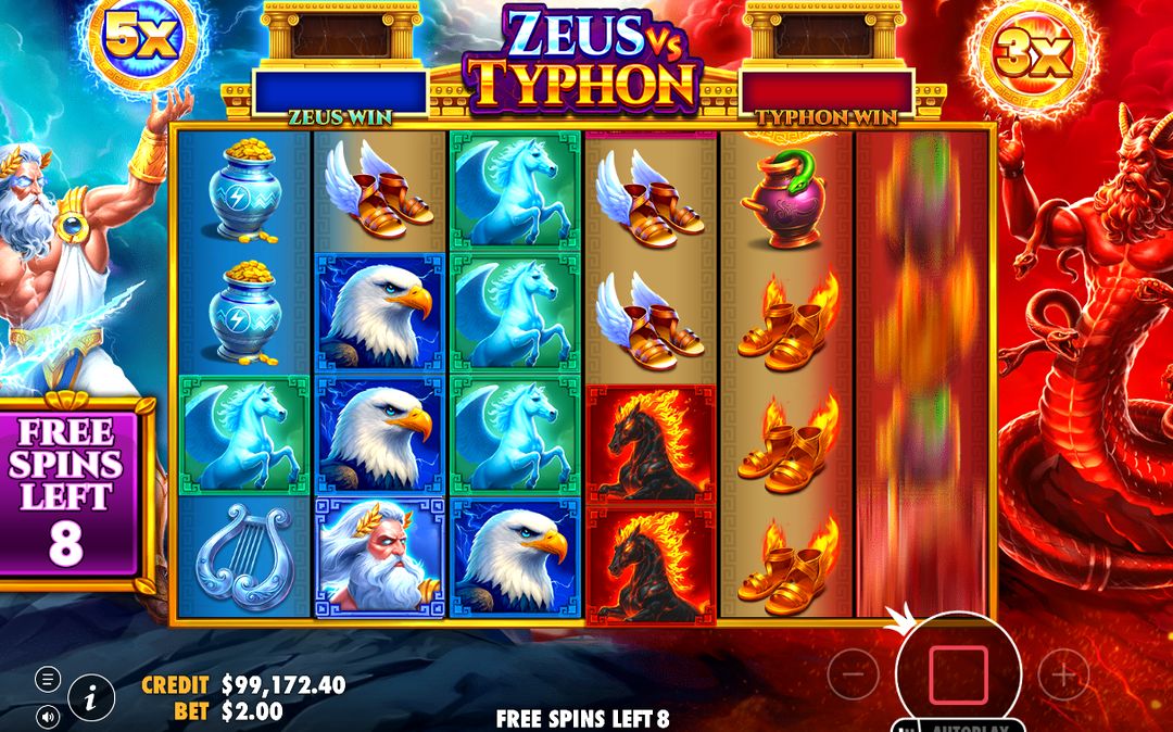 Free spins round with special reel set and GOD MULTIPLIER